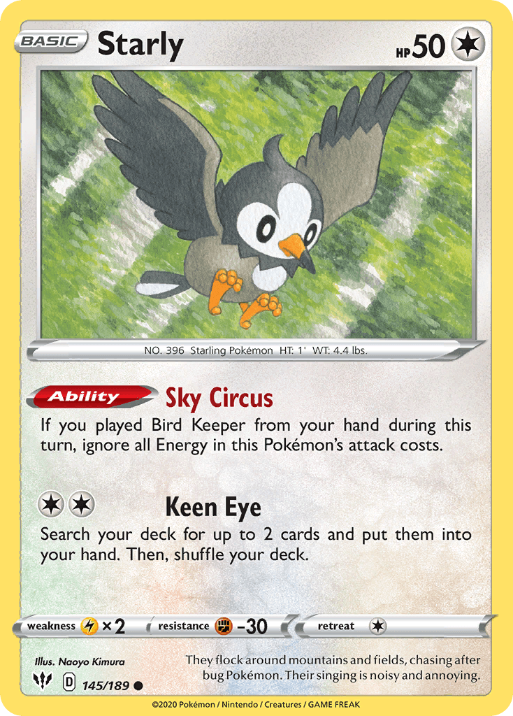 Starly Pokémon card