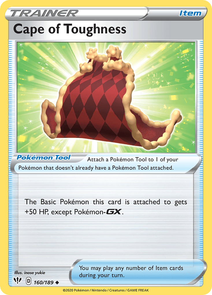 Cape of Toughness Pokémon card