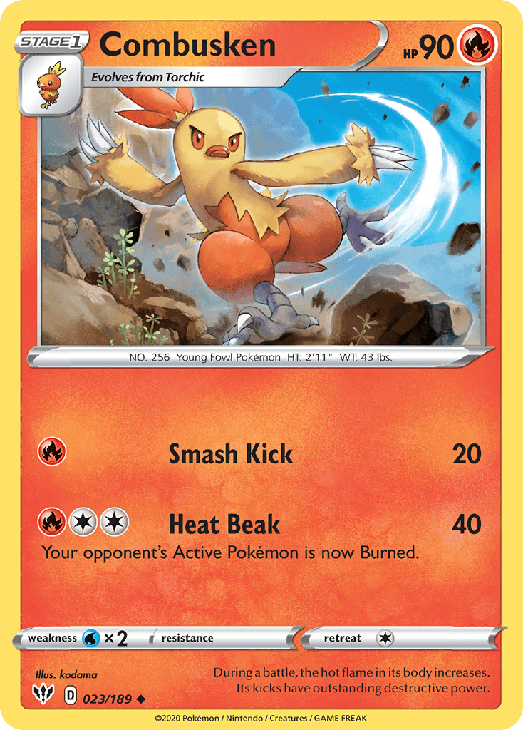 Combusken Pokémon card