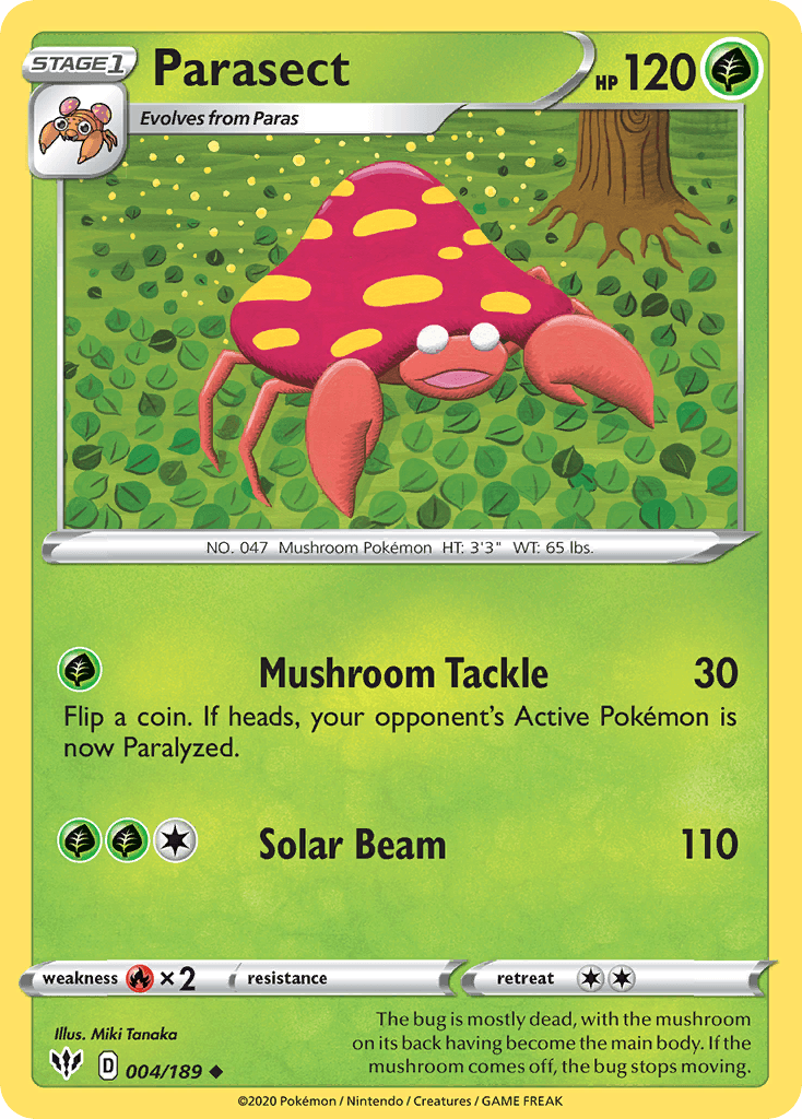 Parasect Pokémon card
