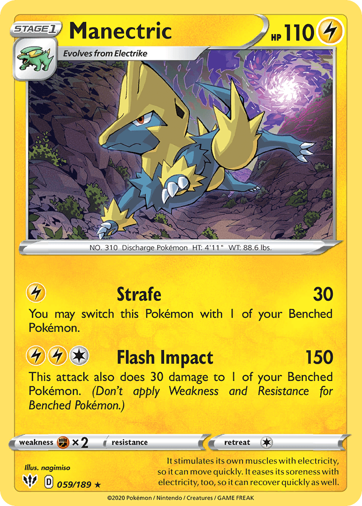 Manectric Pokémon card