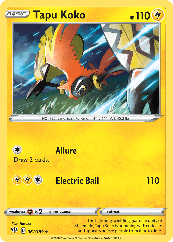 Tapu Koko Pokémon card