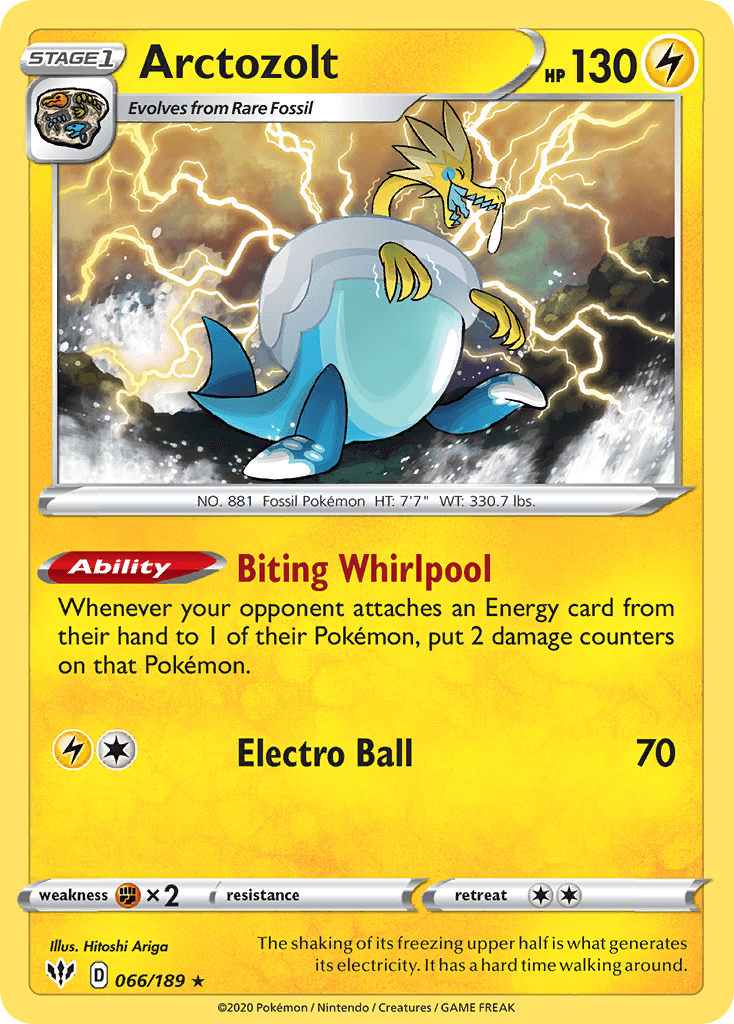 Arctozolt Pokémon card