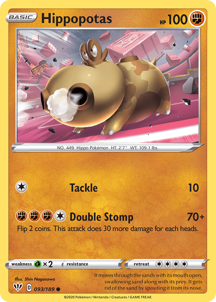Hippopotas Pokémon card