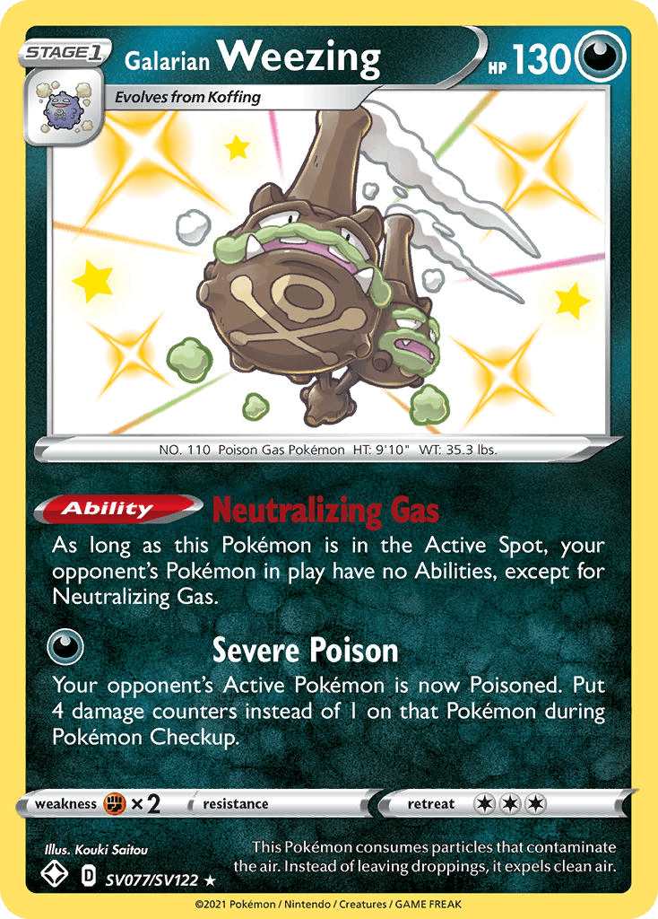 Galarian Weezing Pokémon card