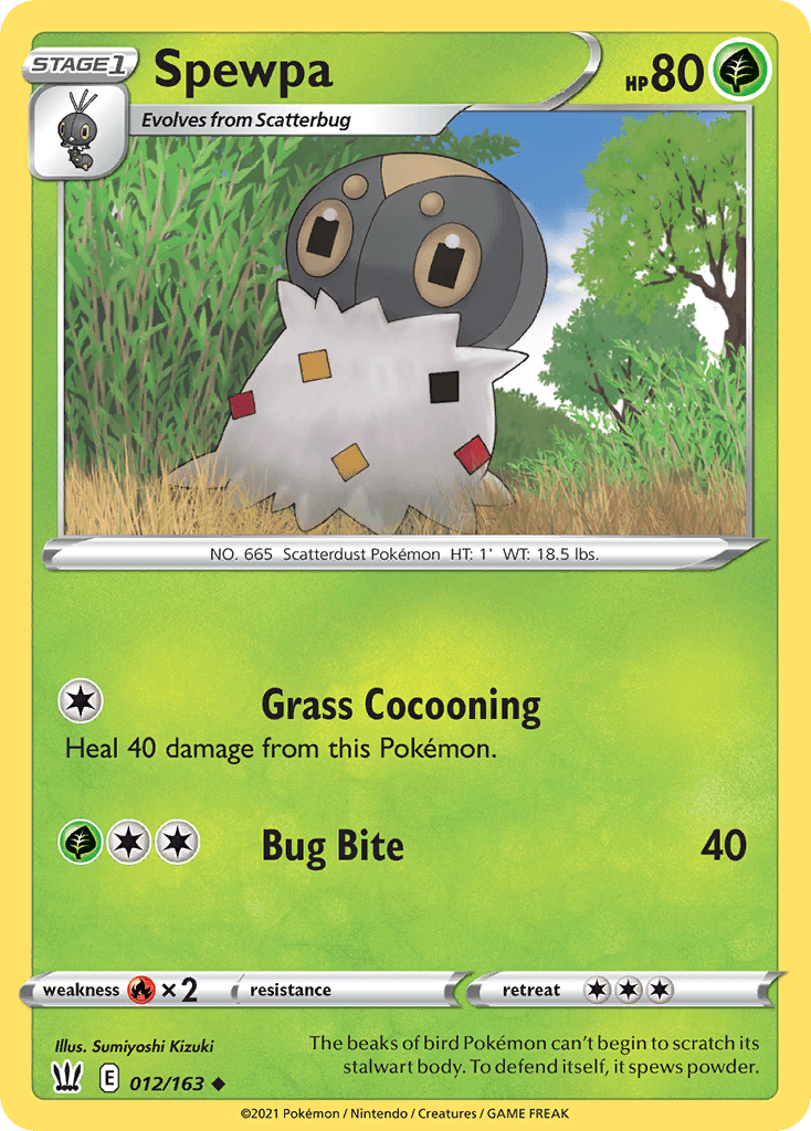 Spewpa Pokémon card