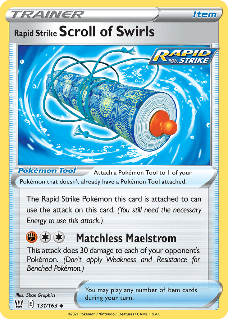 Rapid Strike Scroll of Swirls Pokémon card