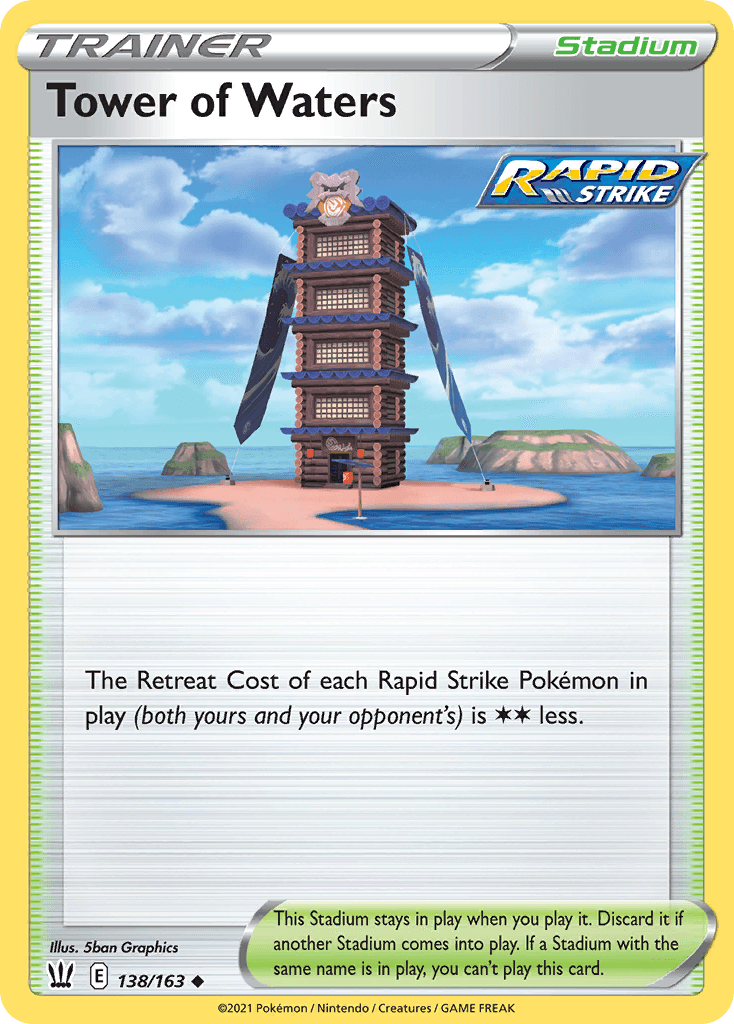 Tower of Waters Pokémon card
