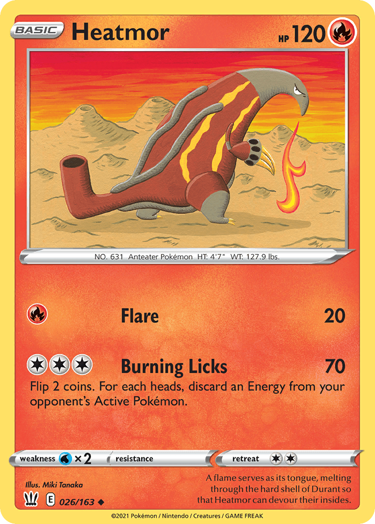 Heatmor Pokémon card