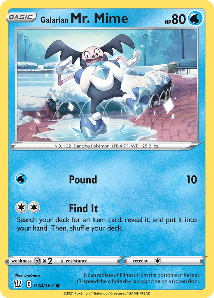 Galarian Mr. Mime Pokémon card