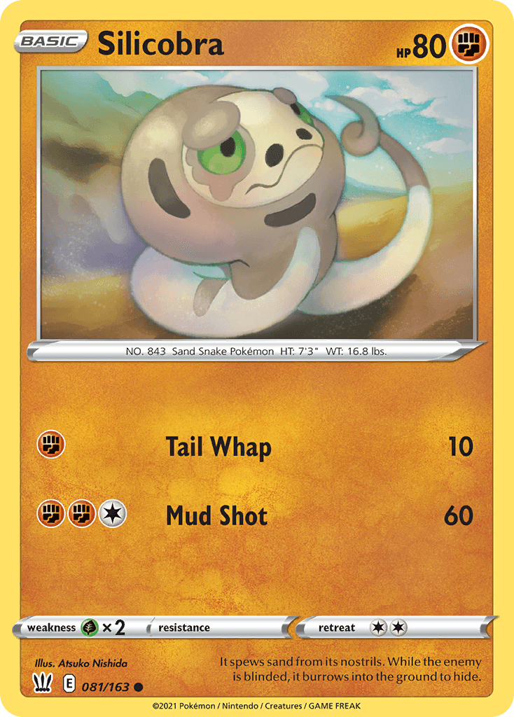 Silicobra Pokémon card