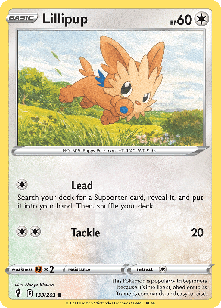 Lillipup Pokémon card