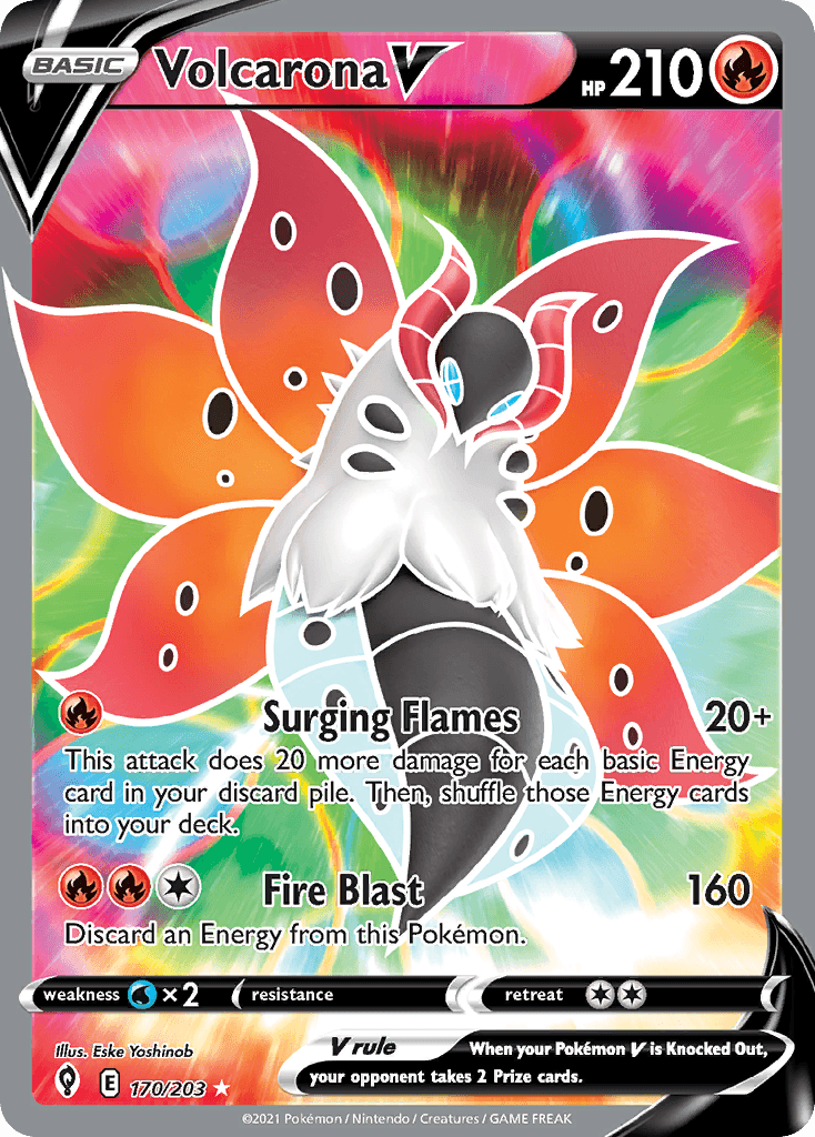 Volcarona V Pokémon card