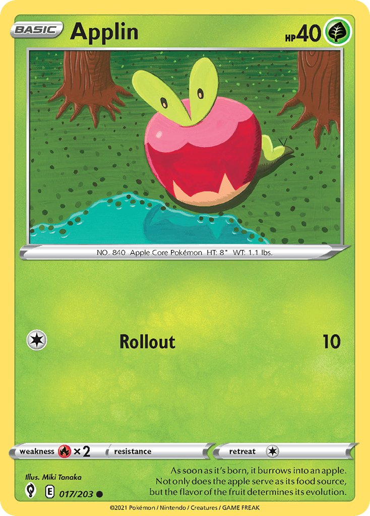 Applin Pokémon card