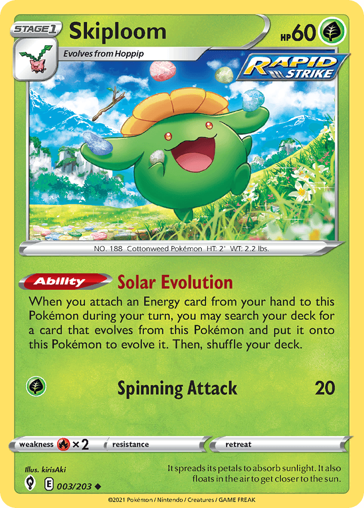 Skiploom Pokémon card