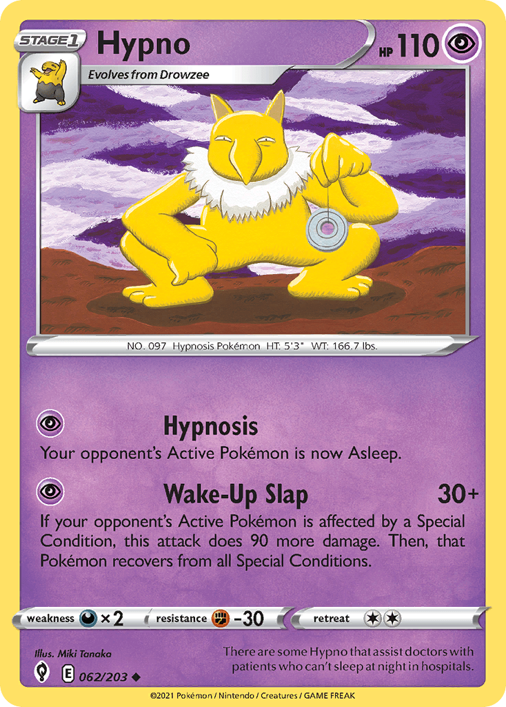Hypno Pokémon card