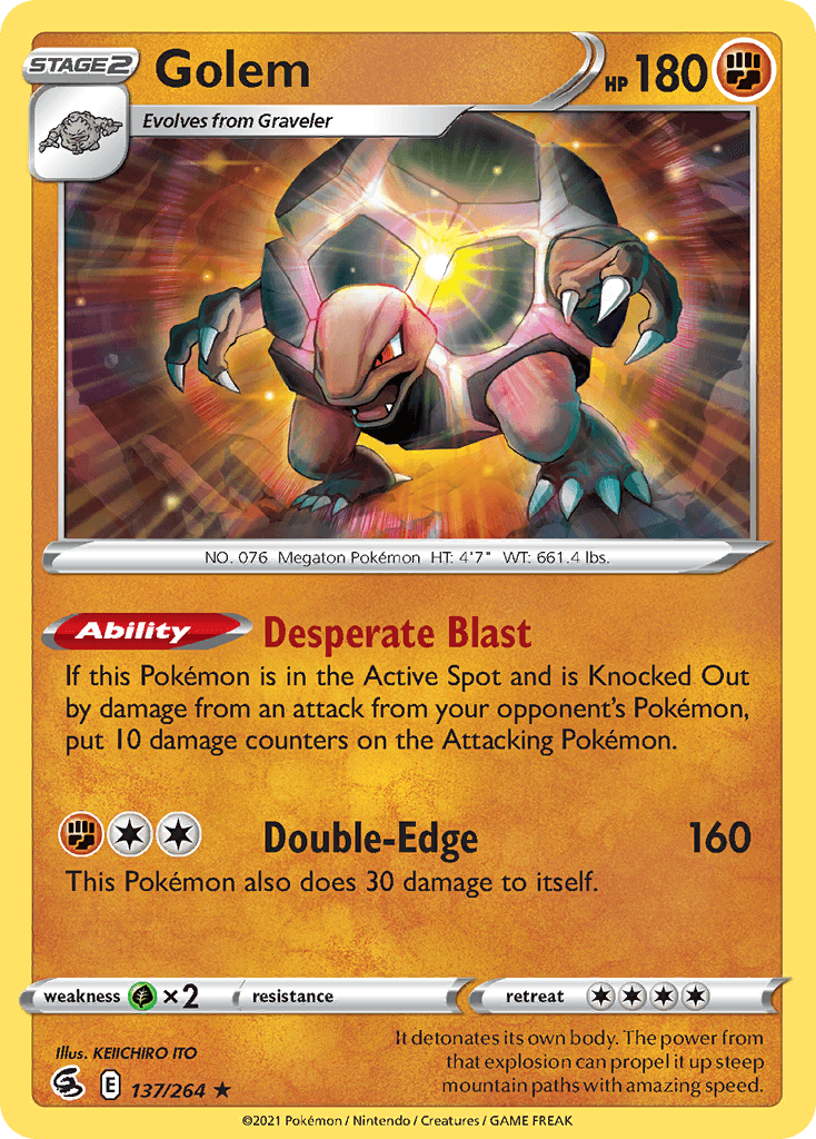 Golem Pokémon card