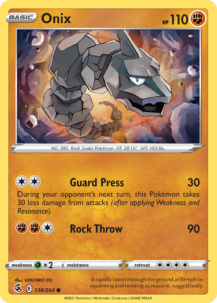 Onix Pokémon card
