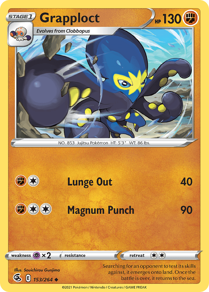 Grapploct Pokémon card
