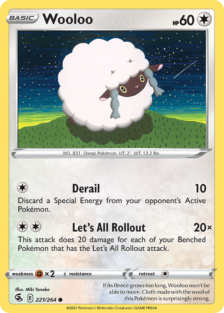Wooloo Pokémon card