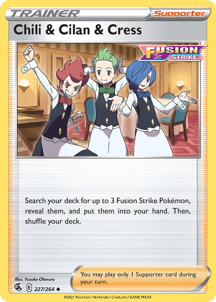 Chili & Cilan & Cress Pokémon card
