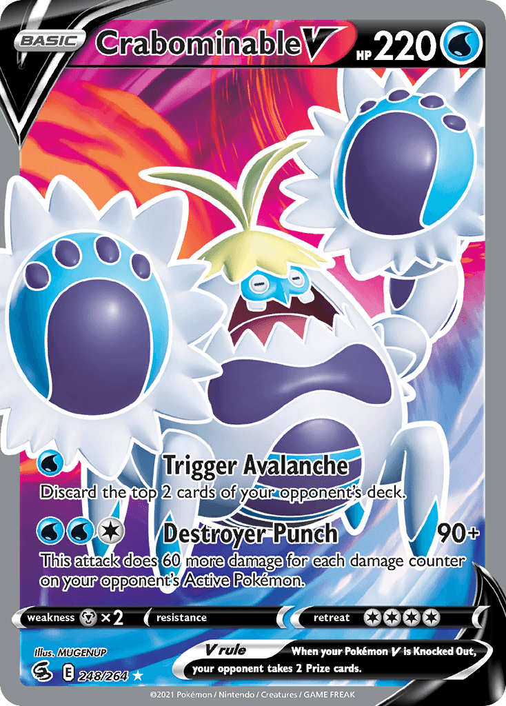 Crabominable V Pokémon card