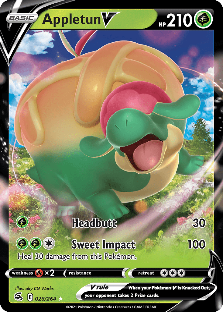 Appletun V Pokémon card