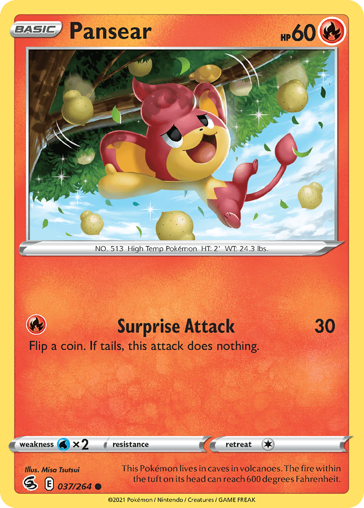 Pansear Pokémon card