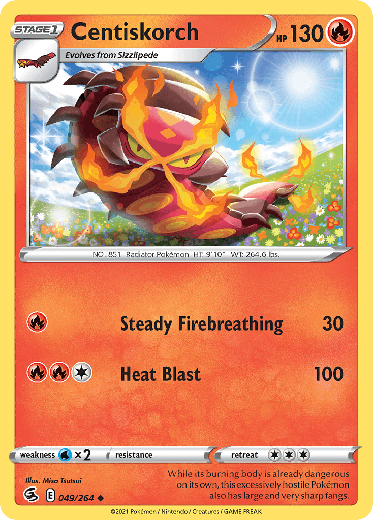 Centiskorch Pokémon card