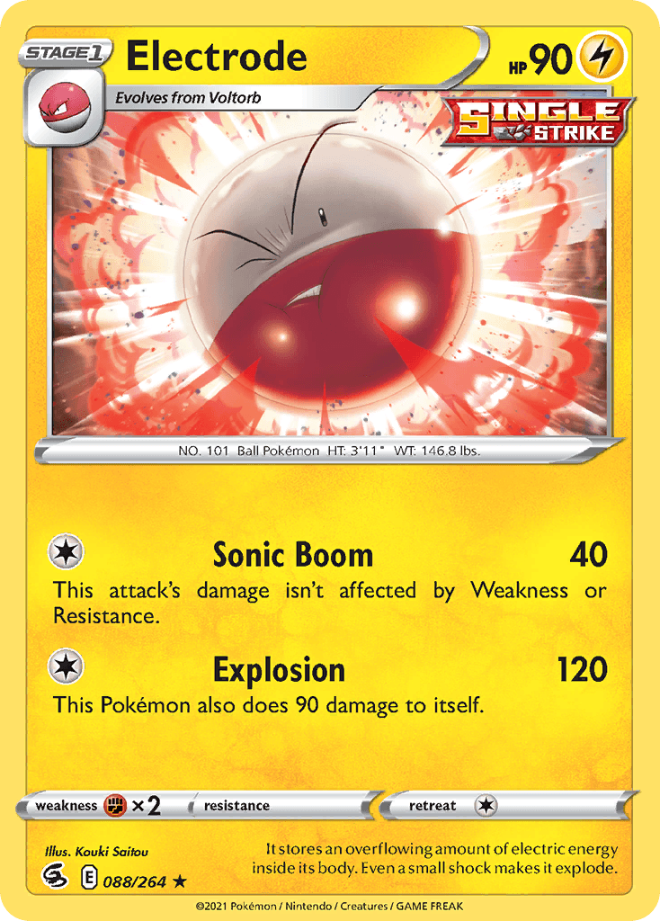 Electrode Pokémon card