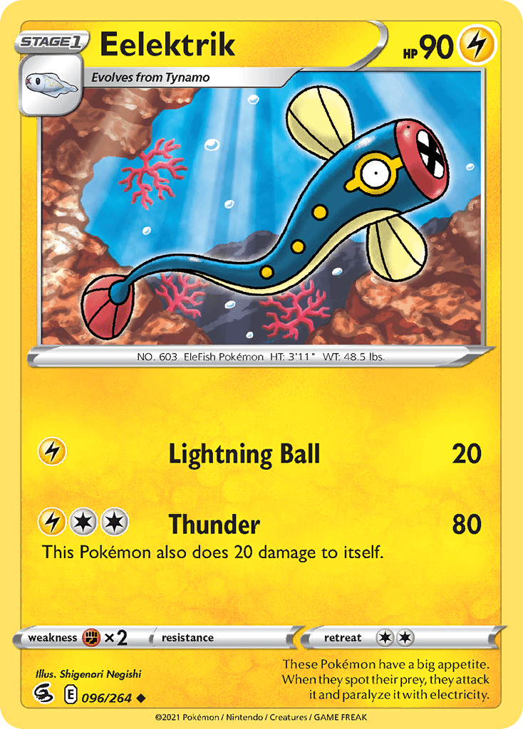 Eelektrik Pokémon card