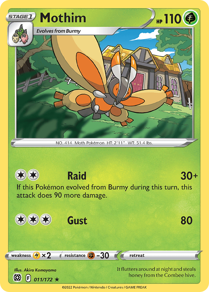 Mothim Pokémon card