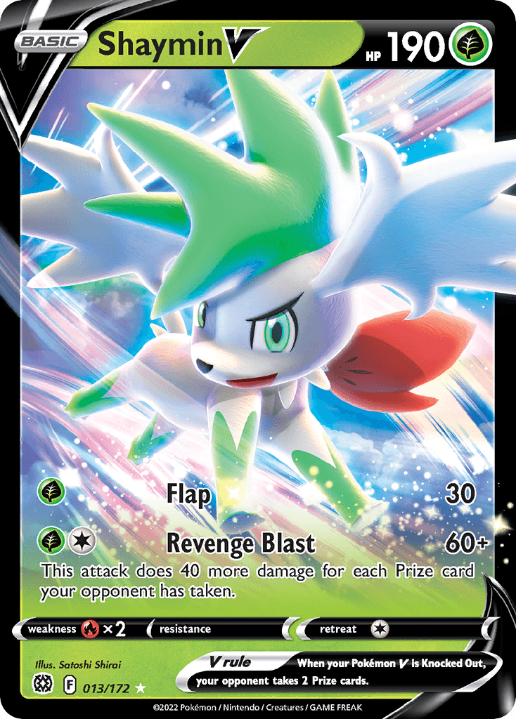 Shaymin V Pokémon card