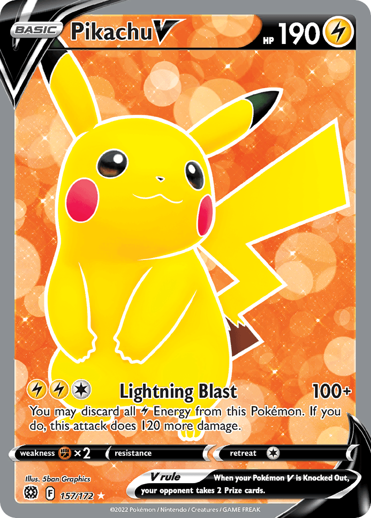 Pikachu V Pokémon card