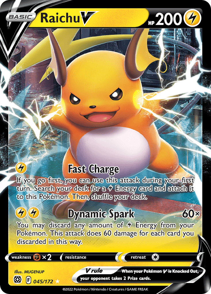 Raichu V Pokémon card