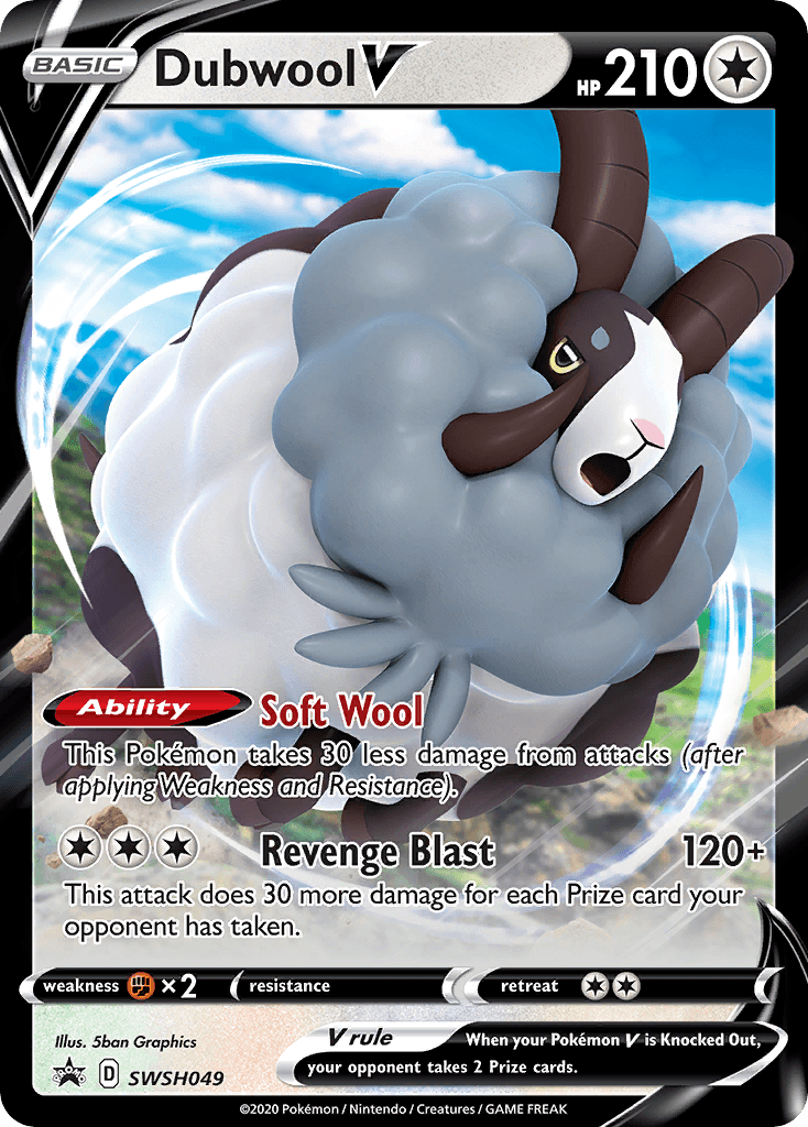 Dubwool V Pokémon card