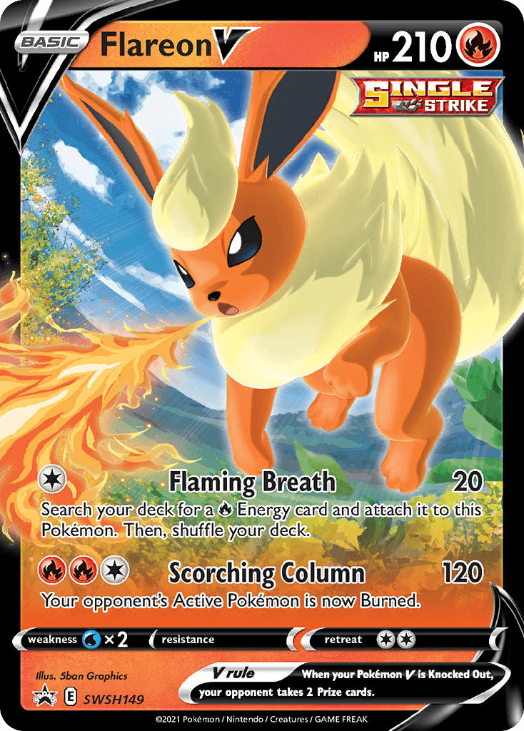 Flareon V from SWSH Black Star Promos