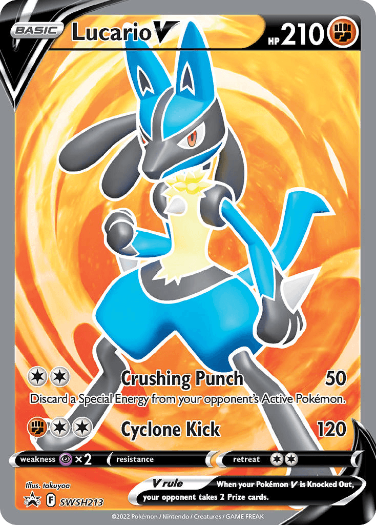 Lucario V from SWSH Black Star Promos