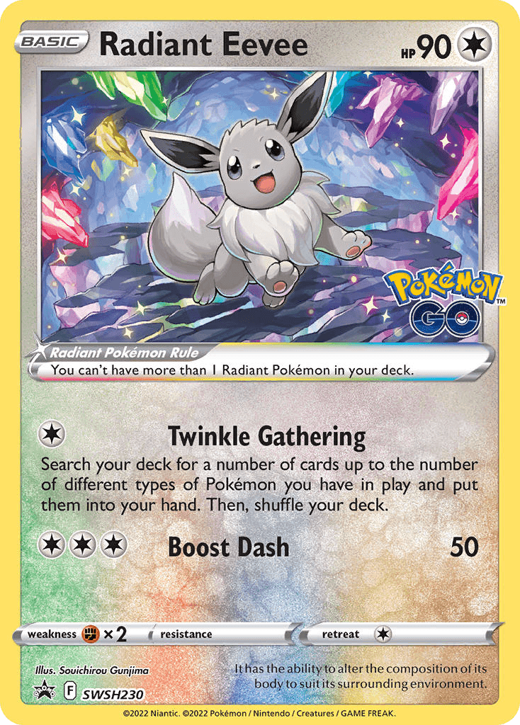 Radiant Eevee from SWSH Black Star Promos