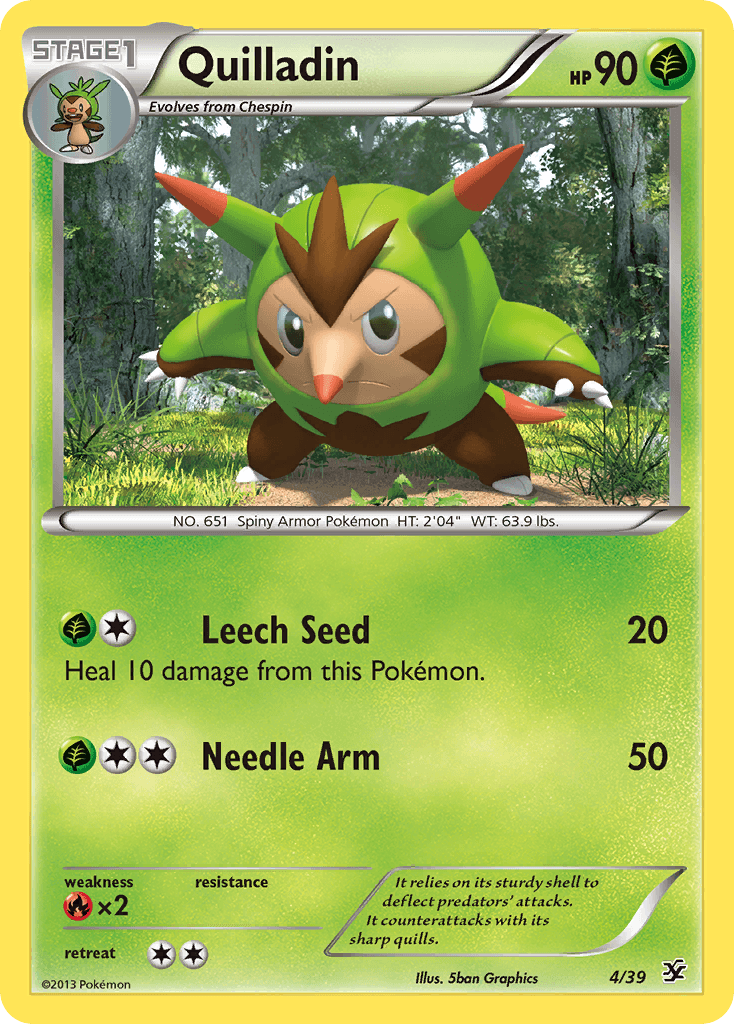 Quilladin Pokémon card