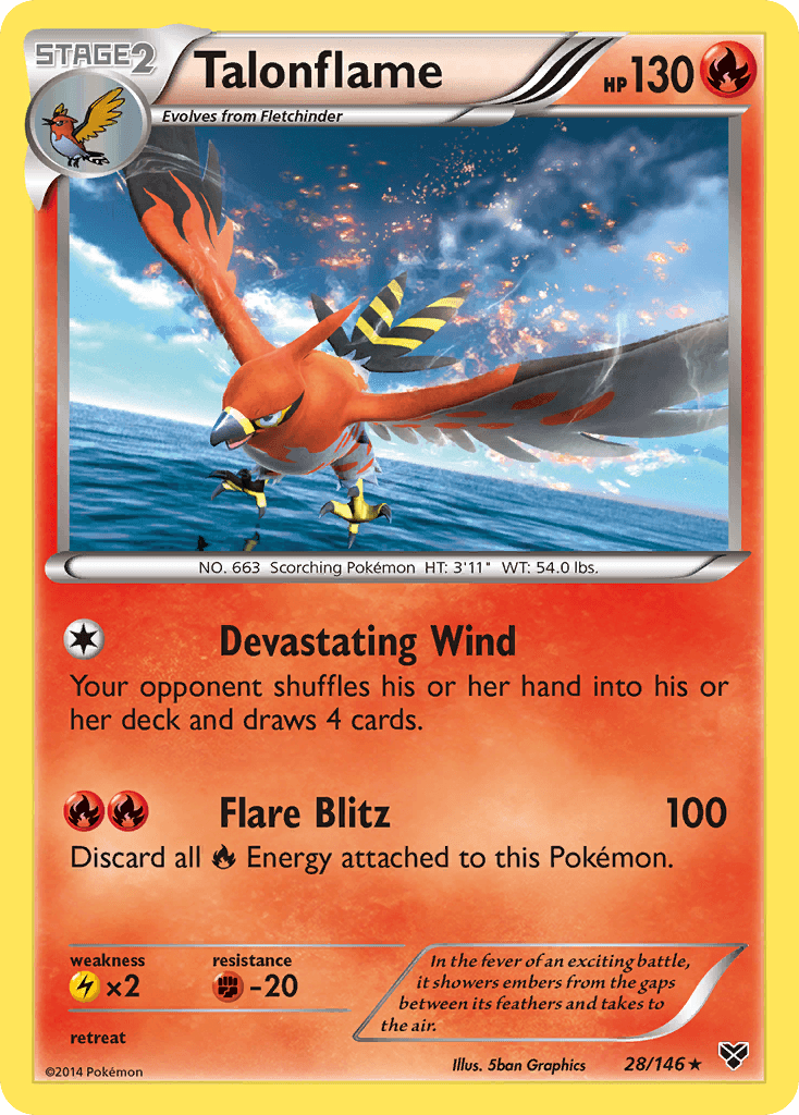 Talonflame Pokémon card