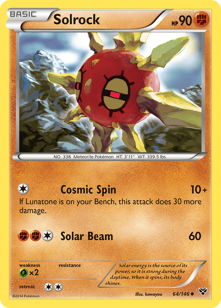 Solrock Pokémon card