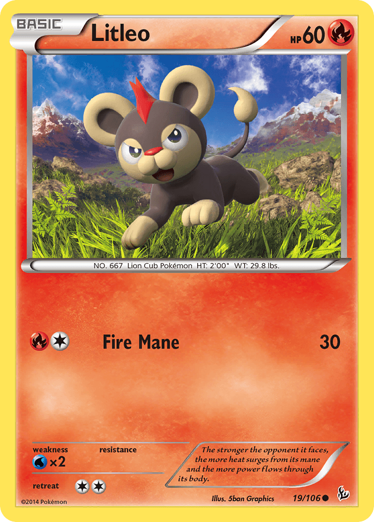 Litleo Pokémon card