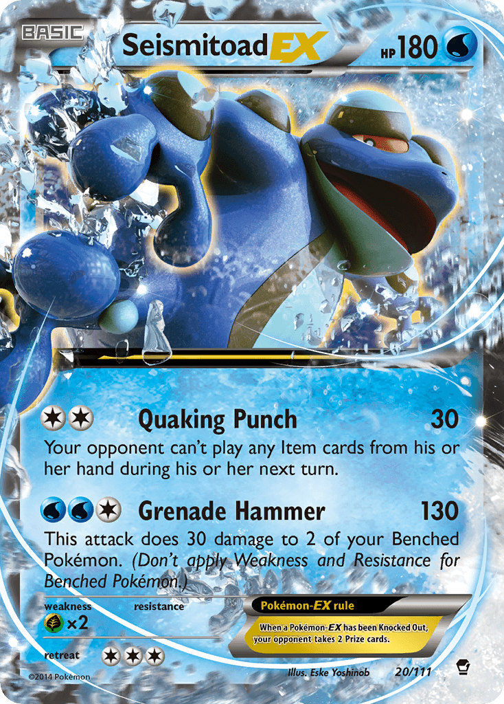 Seismitoad-EX Pokémon card