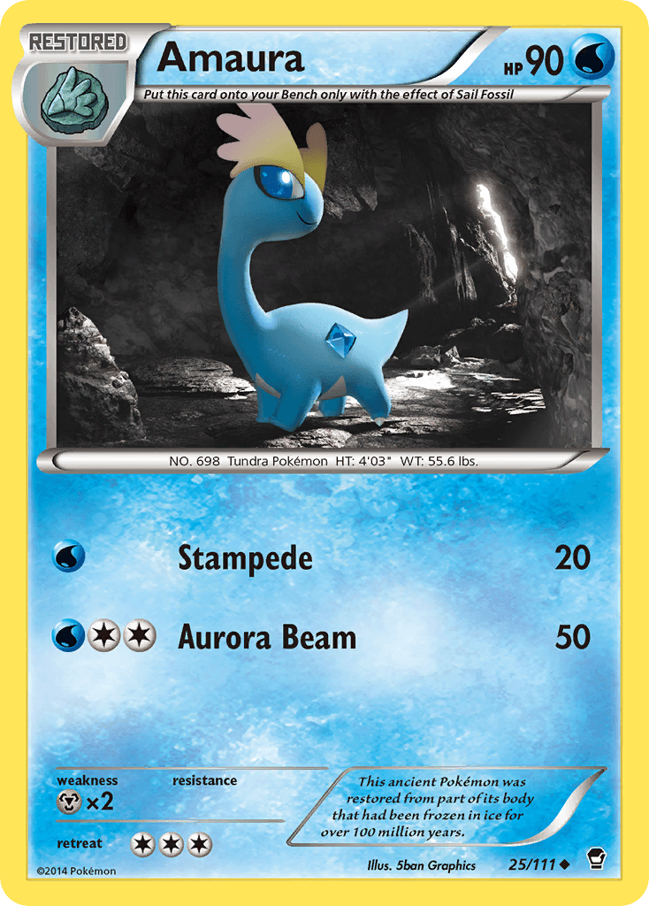 Amaura Pokémon card