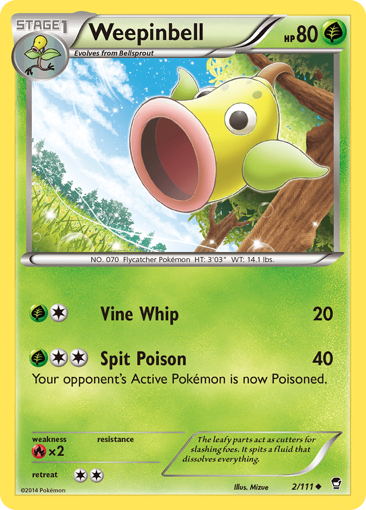 Weepinbell Pokémon card