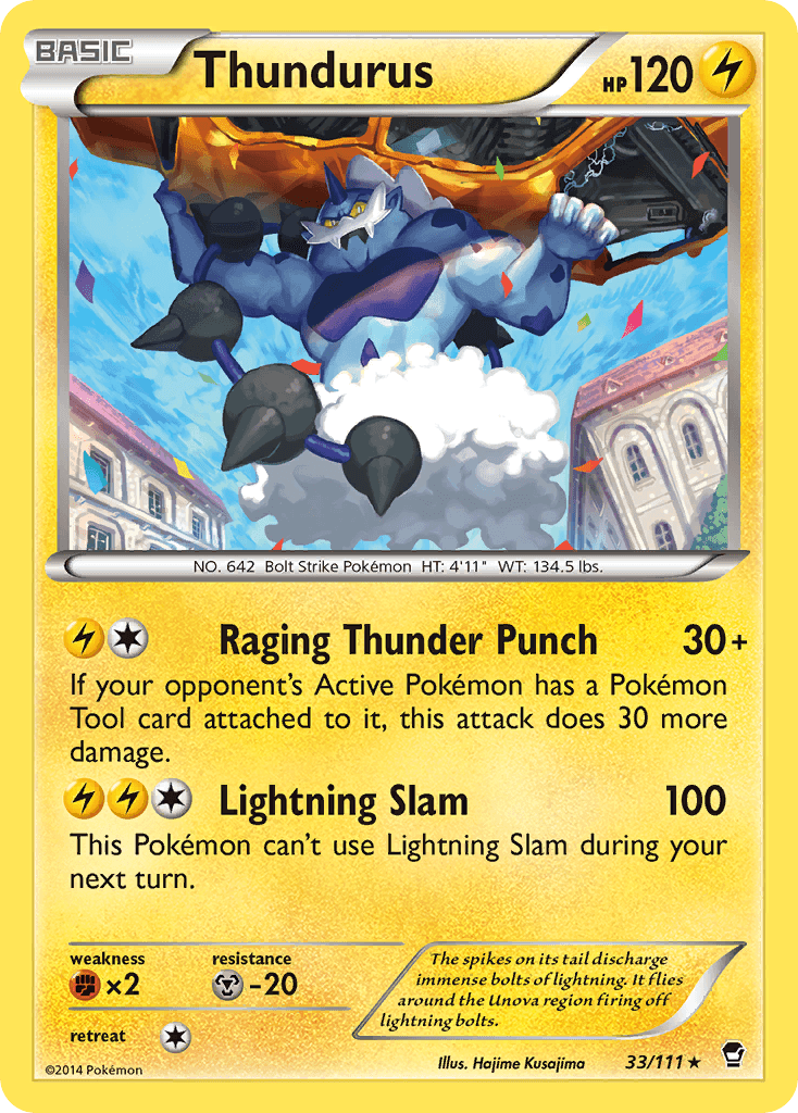 Thundurus Pokémon card