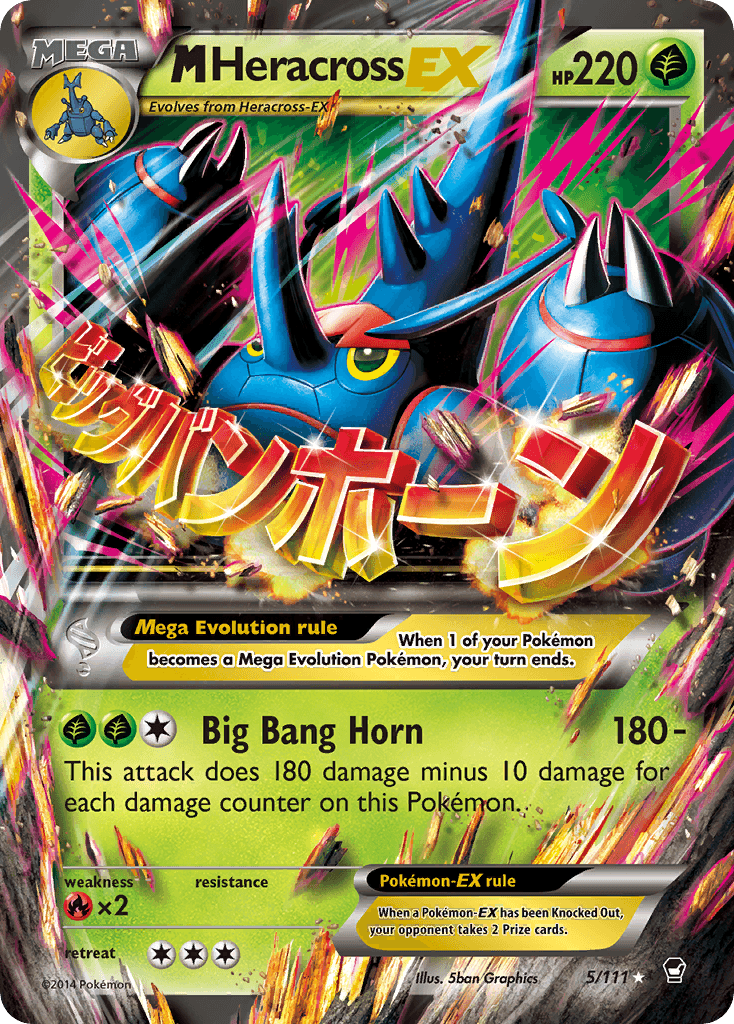 M Heracross-EX Pokémon card