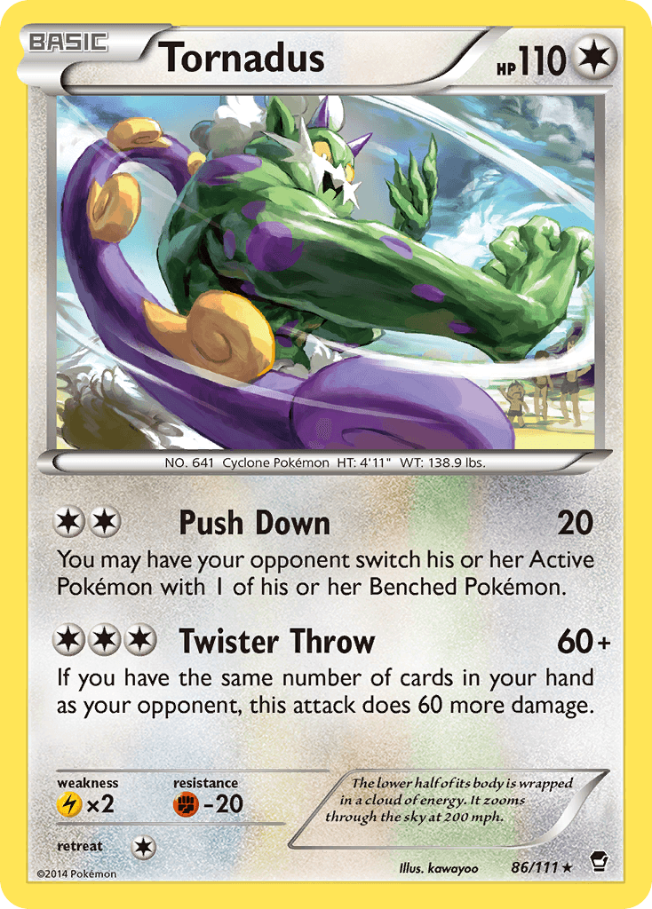 Tornadus Pokémon card