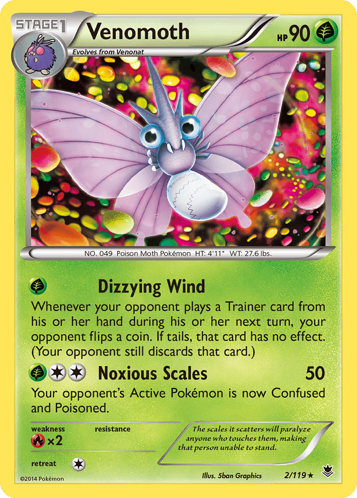 Venomoth Pokémon card